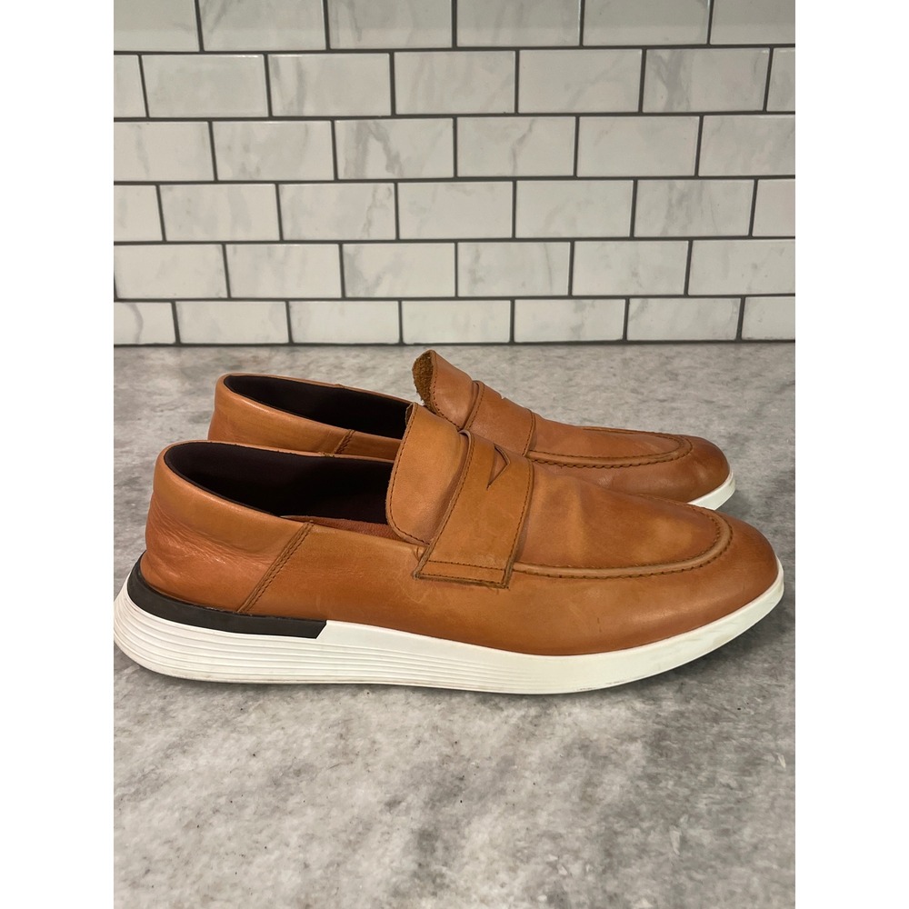 Wolf & Shepherd Loafer Mens 11.5 Honey Tan Crossover Leather Penny Sneaker Sole